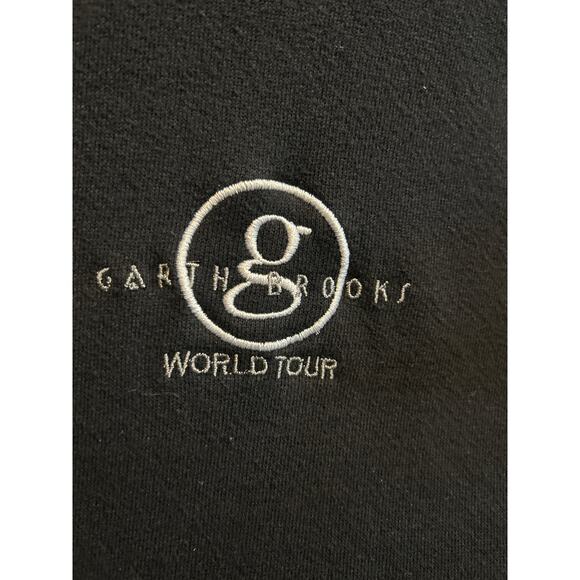 Vintage 90s Garth Brooks World Tour Sweatshirt Crewneck Sweater Size XL Black - Picture 1 of 4